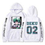 Anime My Hero Academy Midoriya Izuku DEKU meeste/naiste kapuuts, pikkade varrukatega avar ja l&otilde;dvestunud dressipluus Unisex Street Top L