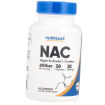 Taimetoitlane N-atset&uuml;&uuml;l L-ts&uuml;steiin, NAC 600, Nutricost (70647001) 30caps