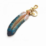 Handmade leather feathers, original Nordic bag pendant, handbookmark, bag pendant, pure cowhide, handmade car key chain