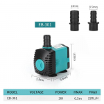 EU/USA 3W 10W 15W 25W kalapaagi purskkaevu pumbafilter 110V-240V &uuml;livaikne sukeldatav kalatiigi akvaariumipump EU Plug 220V 50HZ