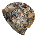 Tigers Animal Meem Unisex kapotiga talve soojad kahekihilised &otilde;hukesed m&uuml;tsid Unisex naistele One Size