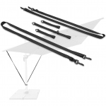 Vihmavari Tuule Stabiliseerimisrihmad V&auml;litingimustes P&auml;ikesevarjud Reguleeritavad Kinnitusrihmad Tuulekindel Kaitsev jaoks must