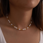 1 tk Mood P&auml;ris Barokk Magevee P&auml;rl Kaelakee Naised Kohandatud &Otilde;nnekas Choker P&auml;rl Helmed Helmes Kaelakee Ehted Naised 50cm kuld