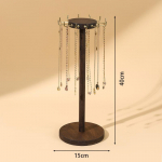 Ehetekorraldaja Vitriin Kaelakeehoidja Kaelakeeripustik Ehete v&auml;ljapanekustend Kaelakeed K&otilde;rvar&otilde;ngad Ripatsid K&auml;ev&otilde;rud pruun