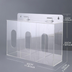 Magnetiline akr&uuml;&uuml;list l&auml;bipaistev hoiukarp, 3 sektsiooniga seinale kinnitatav korraldaja kinnaste, kingakatte, maskide, paberr&auml;tikute jaoks Storage Box 3 Compartments