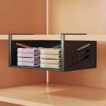 Basket Holder for Under Shelf in Cabinet, Organizer Rack Wardrobe Use 26cmx23cmx13.5cm