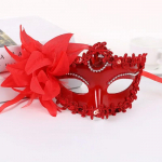 Halloweeni printsessi poolmask maskeraadiballiks liilia&otilde;ie mask peoks printsessi seksikas kleidi mask roosa punane v&auml;rv