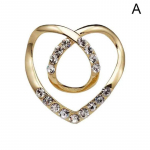 Naiste Metallist Rhinestone Sall S&uuml;da Sall Pross Clip T-s&auml;rk kuld