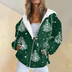 Naiste vabaaja j&otilde;ulutr&uuml;kiga s&uuml;gis- ja talvine dressipluus pikkade varrukatega tasku lukuga kapuutsiga jakiga XXL