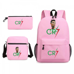 CR7 Seljakott 3 tk Reisikott L&otilde;uend Seljakott Koolikott Poistele T&uuml;drukutele L&otilde;uend Teismelistele S&uuml;learvuti T&otilde;mblukk &Otilde;pilased Mochilas 15.6 inch roosa