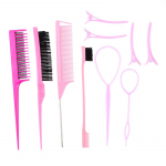 6/10 tk Juuste kujundamise kammikomplekt Kiusatav juuksehari Kolmekordne &otilde;rritav kamm Roti saba kammid &Auml;&auml;rehari Juuksesaba T&ouml;&ouml;riistad Punut&ouml;&ouml;riista silmus 10set