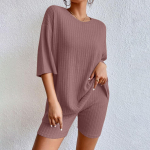 Naiste Mood Vabaaja &Uuml;hev&auml;rviline Keermestatud &Uuml;mar Kaelus Vaba L&uuml;hikeste Varrukatega L&uuml;hikeste P&uuml;kste Kost&uuml;&uuml;m L