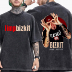 Vintage Pestaudusega Rockb&auml;ndi Limp Bizkit T-s&auml;rk Meeste Naiste R&otilde;ivad Mood Hip Hop Gooti &Uuml;lisuur L&uuml;hikeste Varrukatega T-s&auml;rk T&auml;navamood M