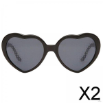 2x Special Effects Glasses Sunglasses Light at Night Beautiful Lights Heart Effect