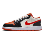 Air Jordan 1 Low SE GS Halloween Laste tossud Oranž Team-Orange Must DV1335-800 36.5