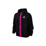 Nike Sportswear V&auml;rviline Blokk Laia L&otilde;ikega Kapuutsiga Jakk Naiste Jakk Must Leegiroosa DD2089-010 XS