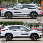 BYD Song PLUS kohandatud kleebised: Personaaliseeritud v&auml;rvilised triibud auto kere kaunistamiseks Standard