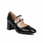 Naised Mary Janes Pumbad &Uuml;mar varvas Tursked k&otilde;rged kontsad Pandla Kindakingad Naiste Moodsad kingad Kevad-s&uuml;gis h&otilde;bedane must 45 39 h&otilde;be