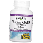 Gamma-aminov&otilde;ihape, Stress Relax Pharma GABA 250, Natural Factors 60kaps (72406016) 60vcaps