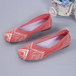 Naiste lamedad balletikingad triibud kuduvad mokassiinid &uuml;mmargused varbad Naiste paadikingad Baleriinad, mugavus, pehme tallaga vabaajajalatsid 36