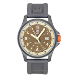 Luminox Bear Grylls Survival Land Kummirihm Pruun sihverplaat Kvarts XB.3716 100M Meeste k&auml;ekell pruun
