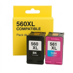 2 Cartouches Compatibles CANON PG-560XL CL-561XL Pixma TS 5300 &agrave; TS 7451 & Pixma TS 5350a &agrave; TS 7451a & Pixma TS 5350i &agrave; TS 7451i