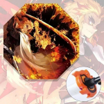 Demon Slayer Katana Vihmavari Anime UV-kiirgust blokeeriv P&auml;ikesevari Vihmakeep Kyoujurou T&otilde;eline Jaapani Katana Samurai M&otilde;&otilde;k Pikk Vihmavari Kingitus IRON&8K