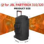K&otilde;larikaitsekott JBL PARTYBOX 310/320/520/710 jaoks K&otilde;larite hoiukott t&otilde;mblukuga ja mikrofonitaskuga Kahepoolne hoiukott
