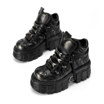 Populaarsed pealelibistatavad mootorrattastiilis kihilised kulumiskindlad retro Hispaania l&uuml;hikesed saapad tumeda metalli punk meestele ja naistele 43