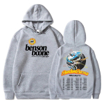 Benson Boone Fireworks & Rollerblades Tour Merch Huppar Naistele Meestele Pikkade Varrukatega Dressipluus Moodne Pullover R&otilde;ivad S white