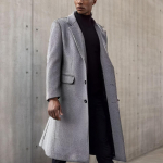 Uus &uuml;lipikk Briti meeste pikk tuulejope villane mantel Meeste villane mantel S