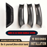 For BMW X3 X4 Car Interior Door Handle Cover Trim Door Bowl Stickers Carbon fiber Auto Accessorie For BMW X3X4 Fiber Right rear