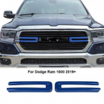 2x Exterior Front Grill erts Cover Trim For Dodge Ram 1500 + Accessories sinine