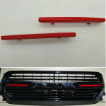 Pair Red Front Grille ert Cover Trim Accessories For Dodge Ram 1500 -