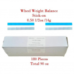 180 Pc 1/2 OZ 0.50 Stick On Wheel Weight Balance 30 Strips Total 90 oz