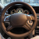 Hand-sewn Steering Wheel Cover Microfiber Leather for Mercedes benz G-Class W166 X166 W463 GL350 GL450 2012-2018 Black Thread