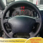 Car Steering Wheel Cover For Toyota Tacoma 4Runner Camry Car Accessories Interiors ized Original Steering Wheel Braid Red Blue Thread