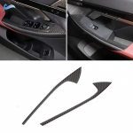 For BMW 5 Series i5 G60 2024 2025 Carbon Fiber Car-styling Interior Front Door Armrest Panel Side Strips Cover Stickers Trim