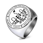 R019 M&auml;ngurite deemon Asmodeus Maagiline Amulett Talisman Laserl&otilde;ikega Roostevabast Terasest S&otilde;rmus J&otilde;u ja &Otilde;nne jaoks 11 beige