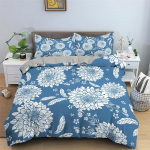 Lilleline tekikott lilled lehed kuningas voodipesukomplekt kevadine &otilde;itsemine aed tekkikott talumaja kroonlehed botaaniline voodikate EU Single(135x200cm)