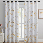 2 tk 100% pimendavad luksuslikud kardinad - kuldse fooliumiga žakaar k&otilde;rge t&auml;psusega kootud paksenenud akna dekoratsioon 100*130cm*2pcs
