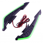 Cold Light Aerodynamic Decoration ABS Material Double-sided Tape Easy tallation Non-deformed For Most Motorcycles roheline