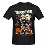 Ice Nine Kills X Terrifier Kunstiteos N&auml;gu Graafiline Tr&uuml;kk T-s&auml;rk Moodne Vabaaja K&otilde;rge Kvaliteet Meeste &Uuml;mmarguse Kaelusega Puuvillane T-s&auml;rk S mitmev&auml;rviline