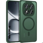 Coque pour Xiaomi Redmi Note 15 Pro 4G - avec Cercle Magn&eacute;tique et Protection Cam&eacute;ra - Vert Nuit