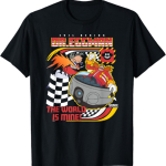 Sonic The Hedgehog Dr Eggman Speeder Race Retro Rindkere Plakat T-s&auml;rk S mitmev&auml;rviline