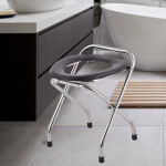 Camping Toilet Seat Mobile Elderly Easy to Wash Strong Bearing Capacity Stable Rounded Edges Thick Steel 42cm