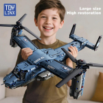 TOYLINX 1486 tk Kaldtiivaga Helikopteri Ehitusklotsid 360&deg; Propelleriga S&otilde;jav&auml;e Helikopteri Klotsid DIY Lennuki Kokkupaneku M&auml;nguasi