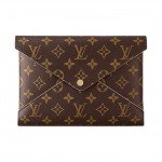 Louis Vuitton Neverfull Pochette Kirigami Nahast L&otilde;uend &Uuml;mbrikukott Naiste Sidur Pruun M62034 Basic Set (Bag+Dust Bag)