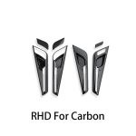 LHD/RHD For KIA EV6 -2026 Inner Door Handle Bowl Cover Carbon Fiber Style ide Door Panel Trim Stripe Interior Accessories RHD For Carbon gray