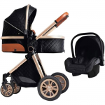 Poussette multifonctionnelle 3 en 1 pour b&eacute;b&eacute;, facile &agrave; plier, Portable, si&egrave;ge de s&eacute;curit&eacute;, Standard ue noir, livraison gratuite